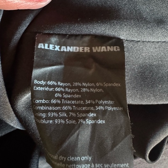Alexander Wang Dress Black Size 0 Sheath Structured Cocktail Classic Bodycon - Picture 5 of 5